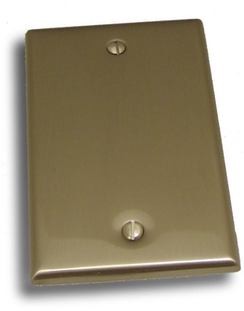10811sn Single Blank Switch Plate, Satin Nickel