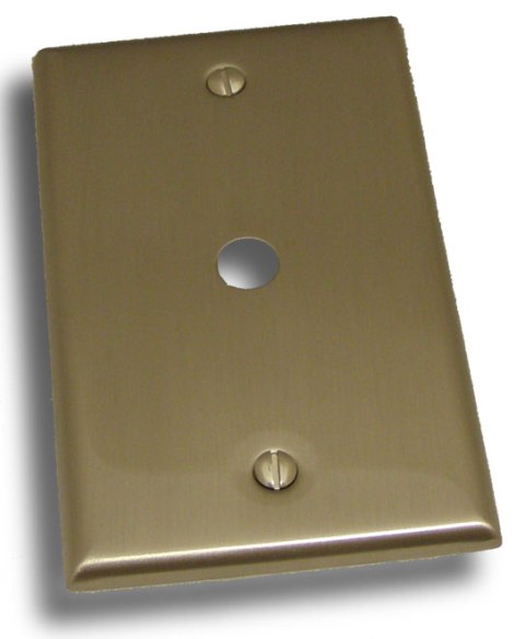10812sn Single Cable Jack Switch Plate, Satin Nickel