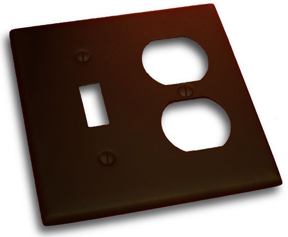 Double Toggle And Outlet Switch Plate, Venetian Bronze