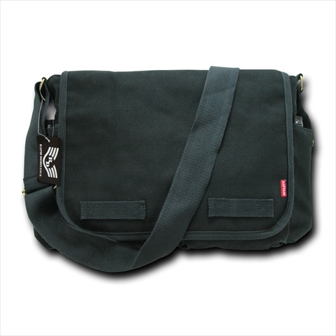 R31-blk Classic Military Messenger Bags, Black