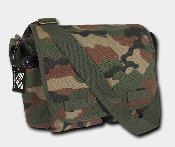 R31-wdl Classic Military Messenger Bag, Woodland