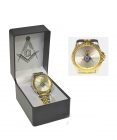A-3135 Masonic Metal Band Wrist Watch