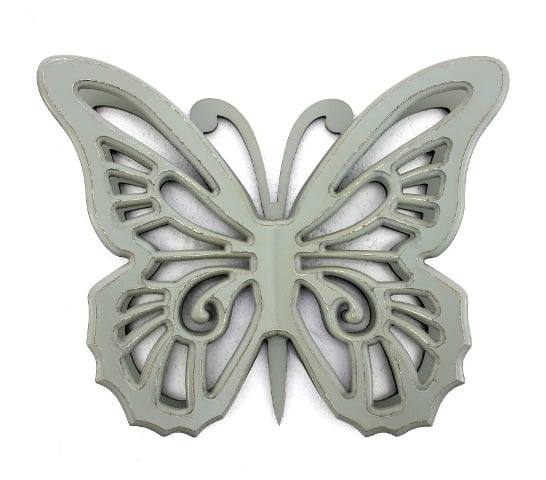 Wd-023 Wood Butterfly Wall Decor - Pack Of 2