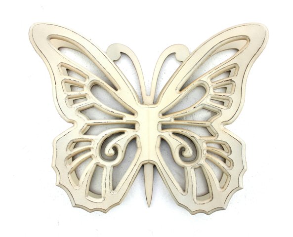 Wd-025 Wood Butterfly Wall Decor - Pack Of 2