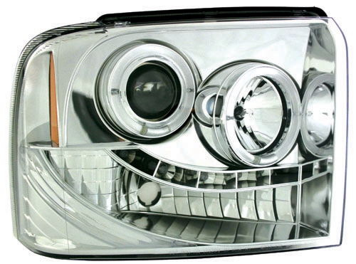 Cws-511c2 Ford Super Duty 2005 - 2007 Head Lamps, Projector Chrome