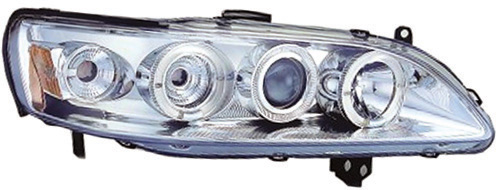 Honda Accord 1998 - 2002 Head Lamps, Projector With Rings & Corners Chrome