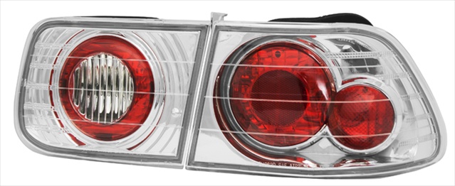 Cwt-729c2 Honda Civic 1996 - 2000 Tail Lamps, Crystal Eyes Crystal Clear