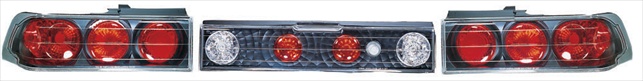 Honda Crx 1988 - 1991 Tail Lamps, Crystal Eyes Bermuda Black