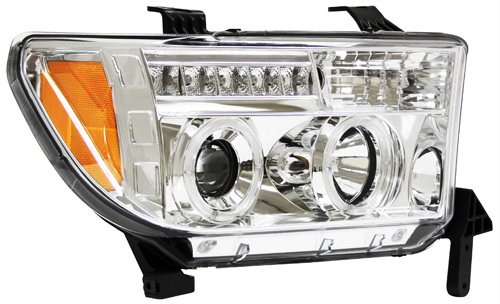 Cws-2037c2 Toyota Sequoia 2008 - 2013 Head Lamps, Projector With Rings Chrome