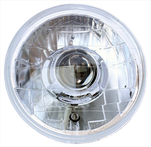 Cwc-7008c Conversion Headlight 7 In. Round Diamond-cut Projector Headlight Kit - Lhd Chrome