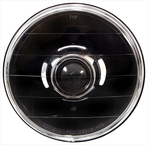 Cwc-7008d Conversion Headlight 7 In. Round Diamond-cut Projector Headlight Kit - Lhd Black
