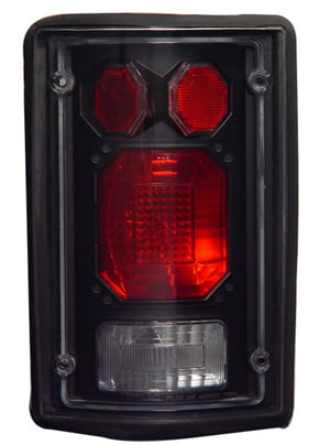Cwt-ce502cb Ford Econoline 1995 - 2012 Tail Lamps, Crystal Eyes Bermuda Black