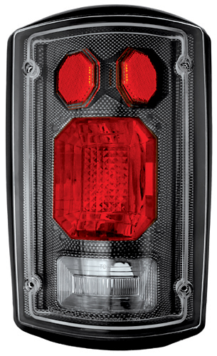 Ford Econoline 1995 - 2012 Tail Lamps, Crystal Eyes Carbon Fiber