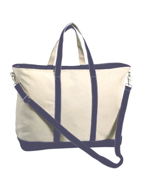 Can03xl-navy Extra Large Sailing And Boat Tote Bag, Navy