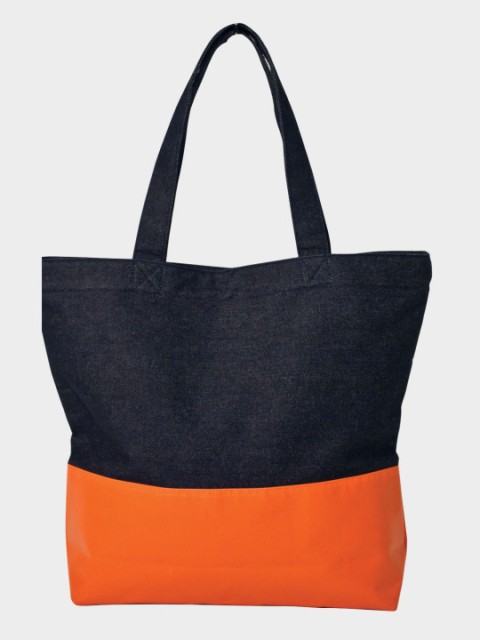 Den001-orange Denim Bag, Orange