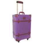 81-8 Old Fashioned Chest Styled 20 Rolling Luggage -violet