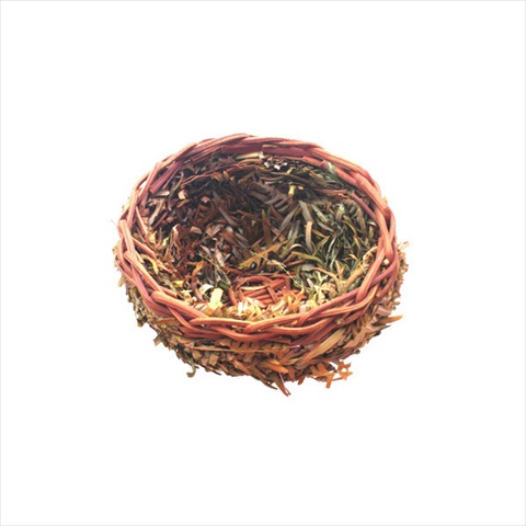 Natural Open Finch Nest With Leaves - Small