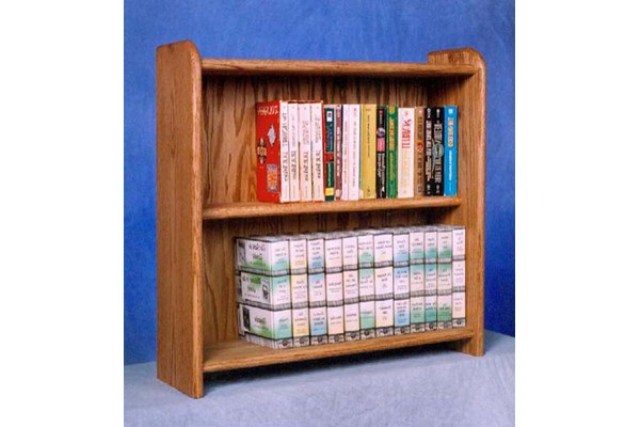 207 Solid Oak Cabinet For Dvds, Vhs Tapes, Books And More