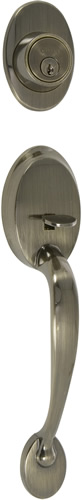 Ka4008 Colton Series Grade 3 Residential Double Cylinder Handle Set, Antique Nickel