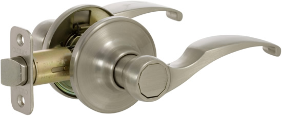 Kendall Series Grade 3 Privacy Lever Set, Satin Nickel