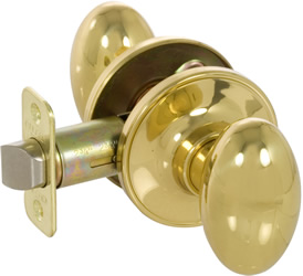 Carlyle Series Grade 3 Privacy Knob Set, Bright Brass