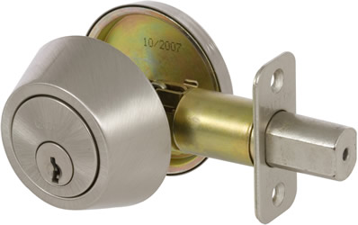 Single Cylinder Deadbolt Grade 3- Satin Nickel