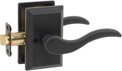 691709sl Ronda Series Keyed Entry Door Lever Set With Square Backplate