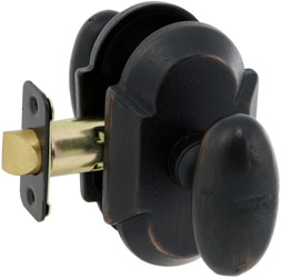681400c Rosa Series Keyed Entry Door Knob Set With Curved Backplate