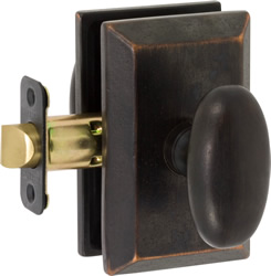 681400s Rosa Series Keyed Entry Door Knob Set With Curved Backplate