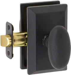681409s Rosa Series Keyed Entry Door Knob Set With Curved Backplate