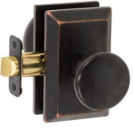 681500s Tulum Series Keyed Entry Door Knob Set With Curved Backplate