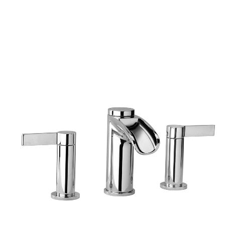 10214wfs Chrome Two Lever Handle Widespread Lavatory Faucet
