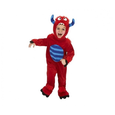 Jptoa-rmo-h13-12 Red Monster Costume, Small, 1t-2t