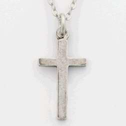 817173 Necklace Cross Small Plain With 18 In. Cable Chain