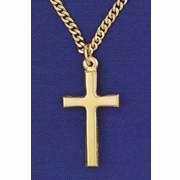 816223 Necklace Cross Plain With 24 In. Chain
