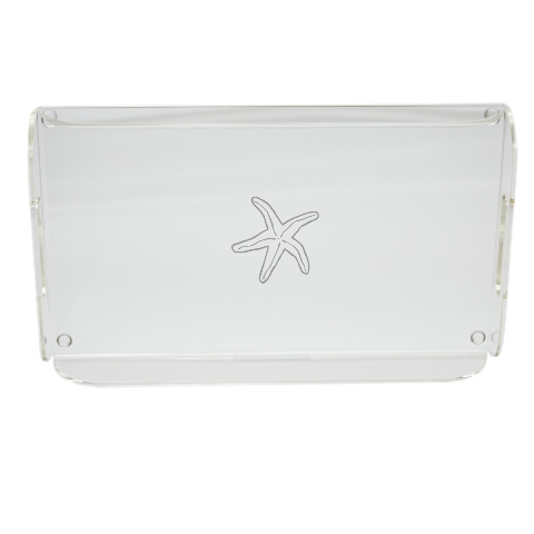 Acrylic Serving Tray With Handles-sfish