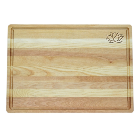 Master Collection Wooden Cutting Board Large-lotus