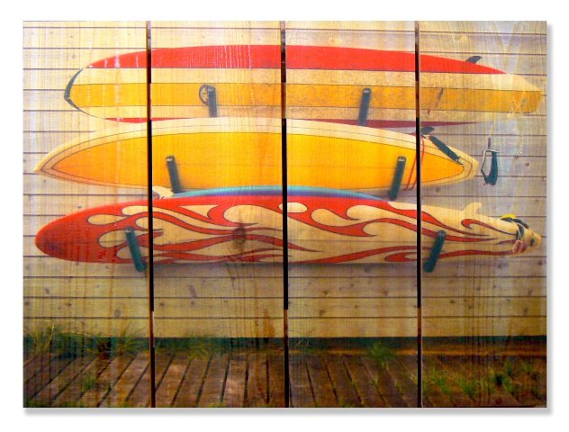Bow2216 22 X 16 Board Walk Inside & Outside Full Color Cedar Wall Art