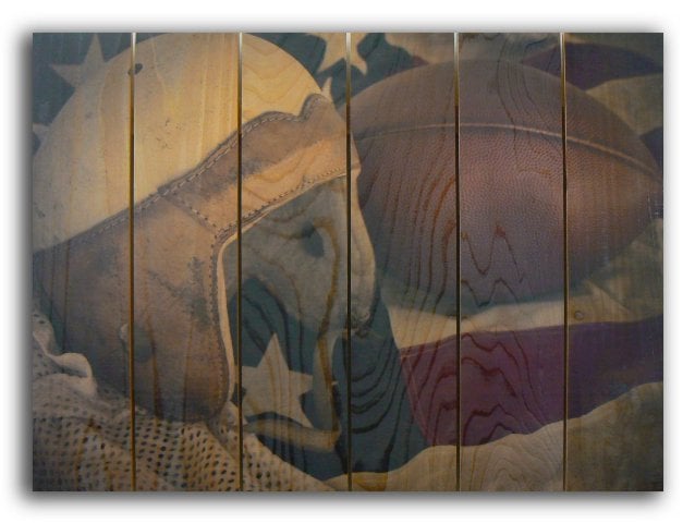 Lh3324 33 X 24 Leather Head Inside & Outside Full Color Cedar Wall Art