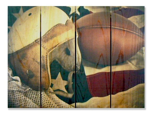Lh2216 22 X 16 Leather Head Inside & Outside Full Color Cedar Wall Art