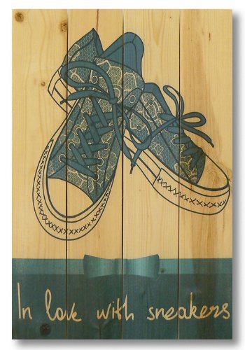 Wlwt1420 14 X 20 In Love With Sneakers Wood Art