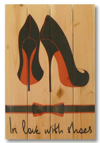 Wlws1420 14 X 20 In Love With Shoes Wood Art