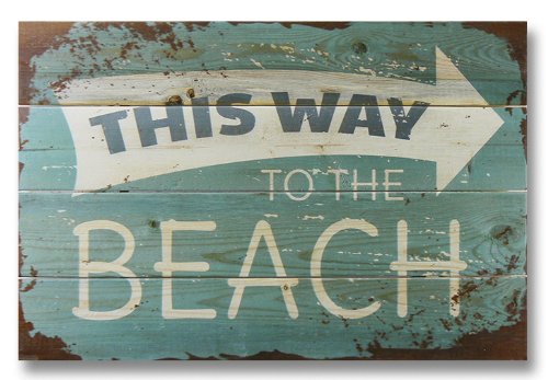 Wttb2014 20 X 14 This Way To The Beach Wood Art