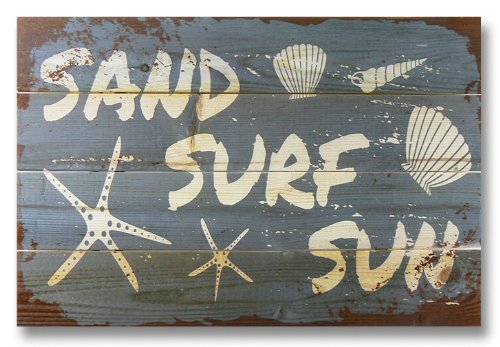 Wsss2014 20 X 14 Sand Surf Sun Wood Art
