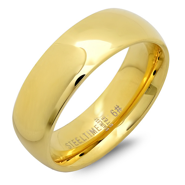 Ladies Classical 6 Mm. Wedding Band Ring, Gold, Size -13