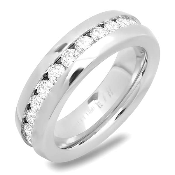 Ladies Stainless Steel Band Ring, Size - 9