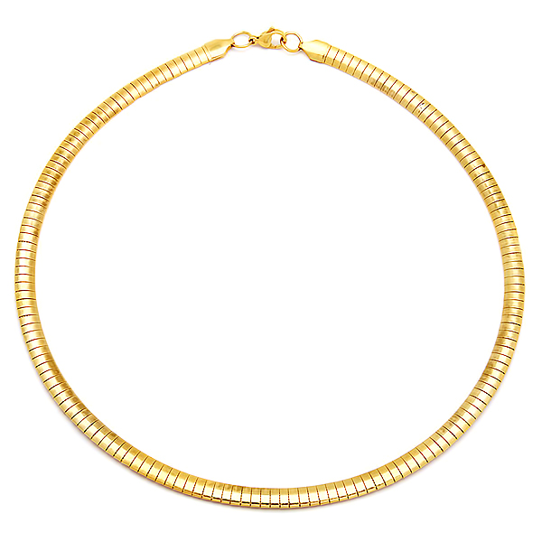 Ladies 18 Kt Gold Plated 18 In. Omega Necklace