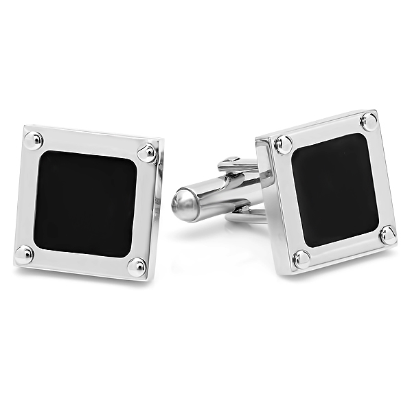 Mens Stainless Steel Sqaure Cuff Link
