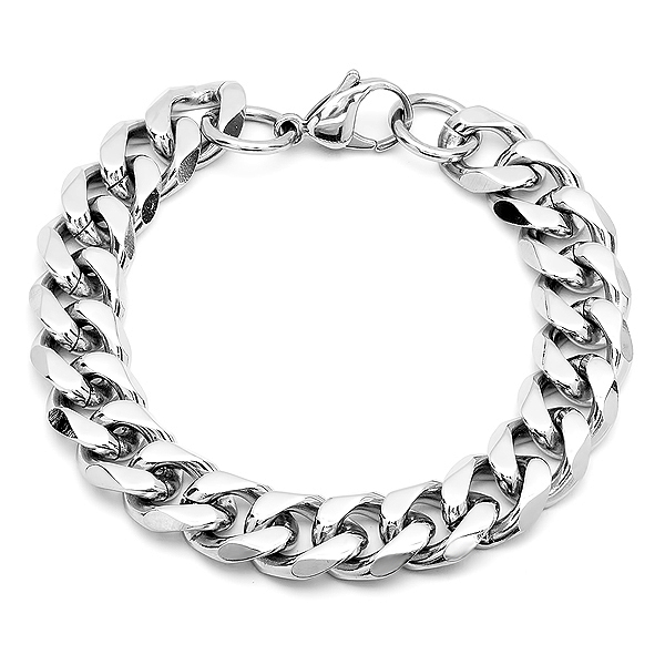 8.5&apos;&apos; Stainless Steel 8.5 In. Curb Bracelet