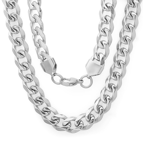 24apos;&apos; Stainless Steel 24 In. Curb Necklace